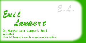 emil lampert business card